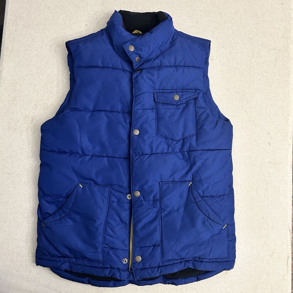 GAP Kids Vest Boys Large Blue Full Zip Front Zipped Pockets Outdoors Preppy